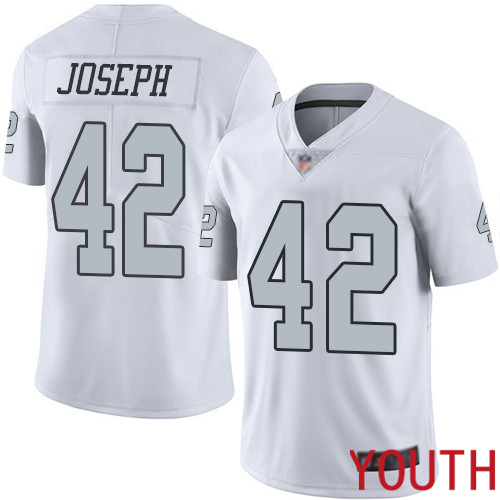 Oakland Raiders Limited White Youth Karl Joseph Jersey NFL Football 42 Rush Vapor Untouchable Jersey